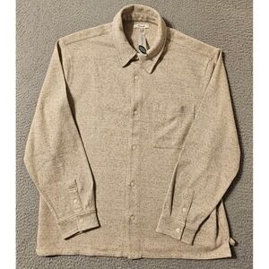 Madewell Donegal Twill Long Sleeve Shirt Off-White Mens Size XL Button Down New